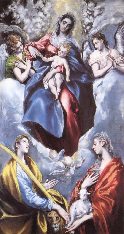 Madonna and child, and  Sta Martina and Sta Agnes, El Greco